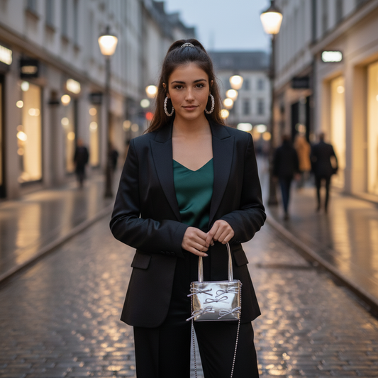 Bow Detail Mini Handbag | Women’s Chain Crossbody Purse | Elegant Evening Bag