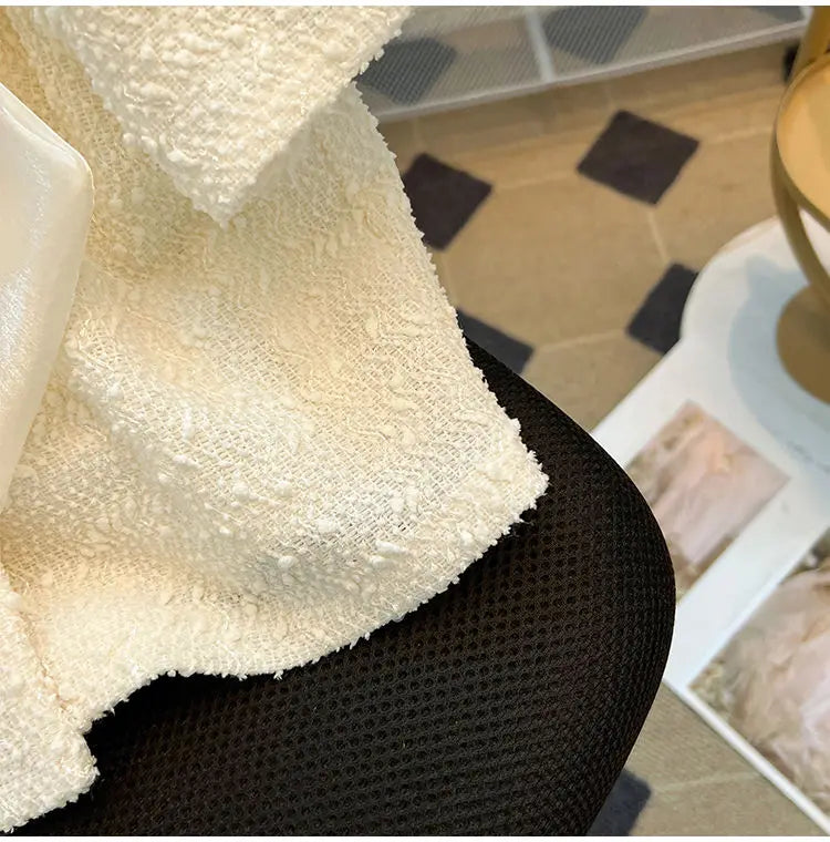 Satin Bow Short Sleeve Cardigan | Women’s Cropped Knit Top | Elegant Evening Sweater