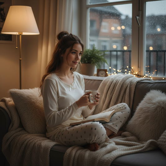 Lace Trim Long Sleeve Pajama Top | Women’s Sleepwear Shirt | Cozy Lounge Top