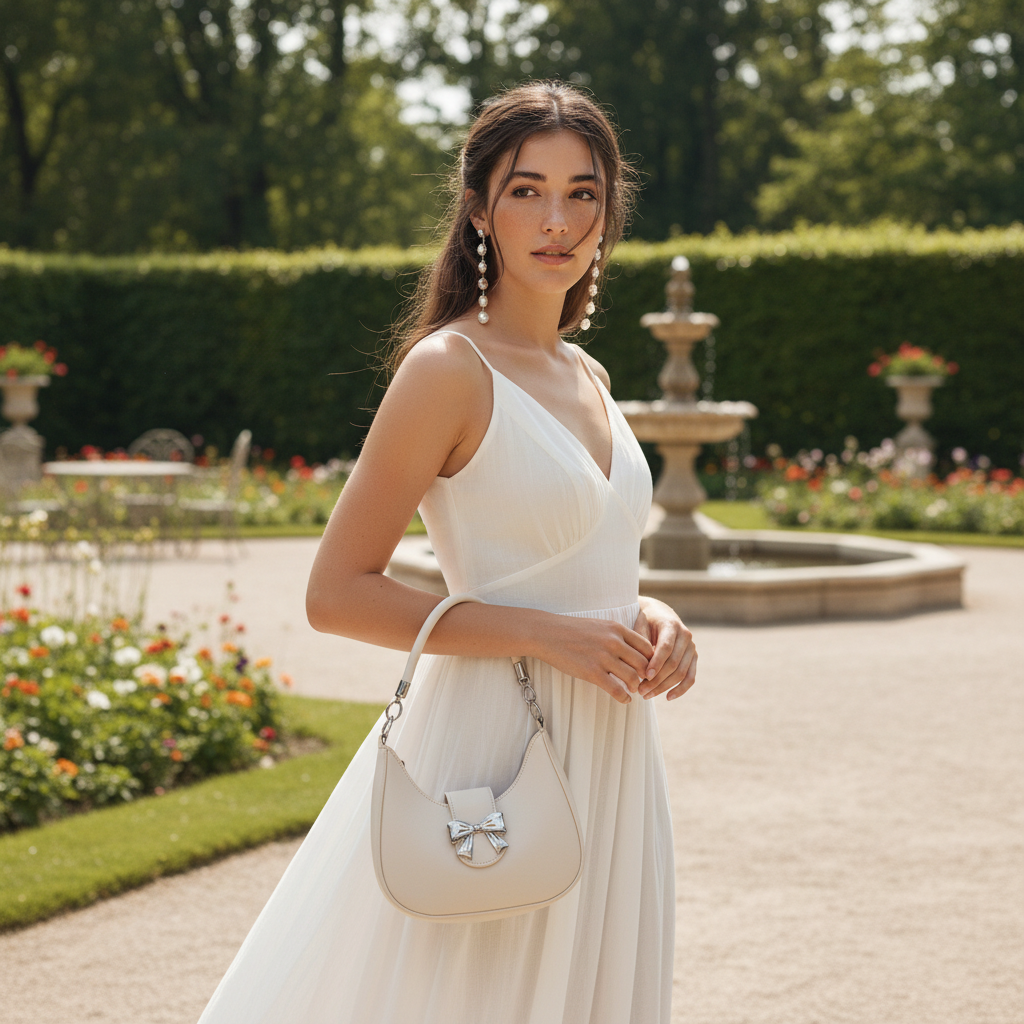 Bow Clasp Shoulder Bag | Women’s Elegant Crossbody Purse | Versatile Handbag