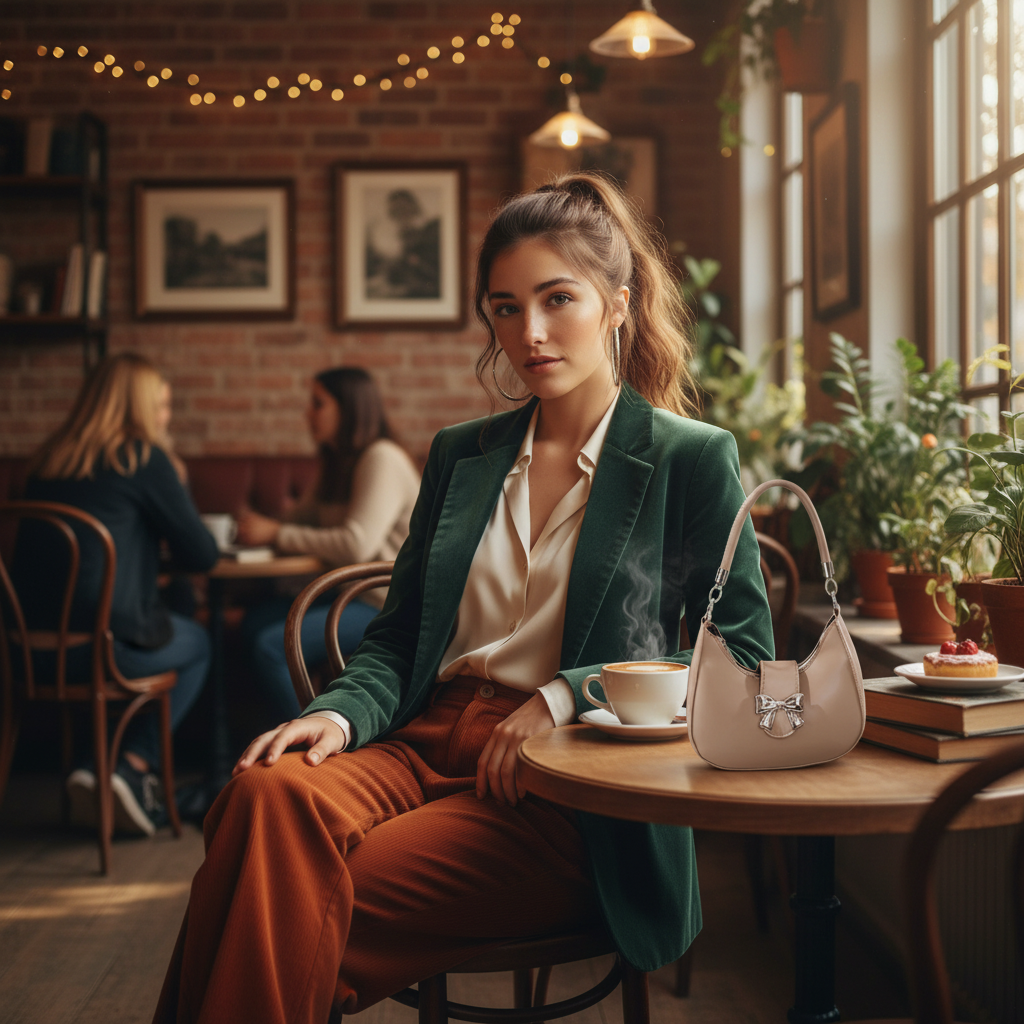 Bow Clasp Shoulder Bag | Women’s Elegant Crossbody Purse | Versatile Handbag