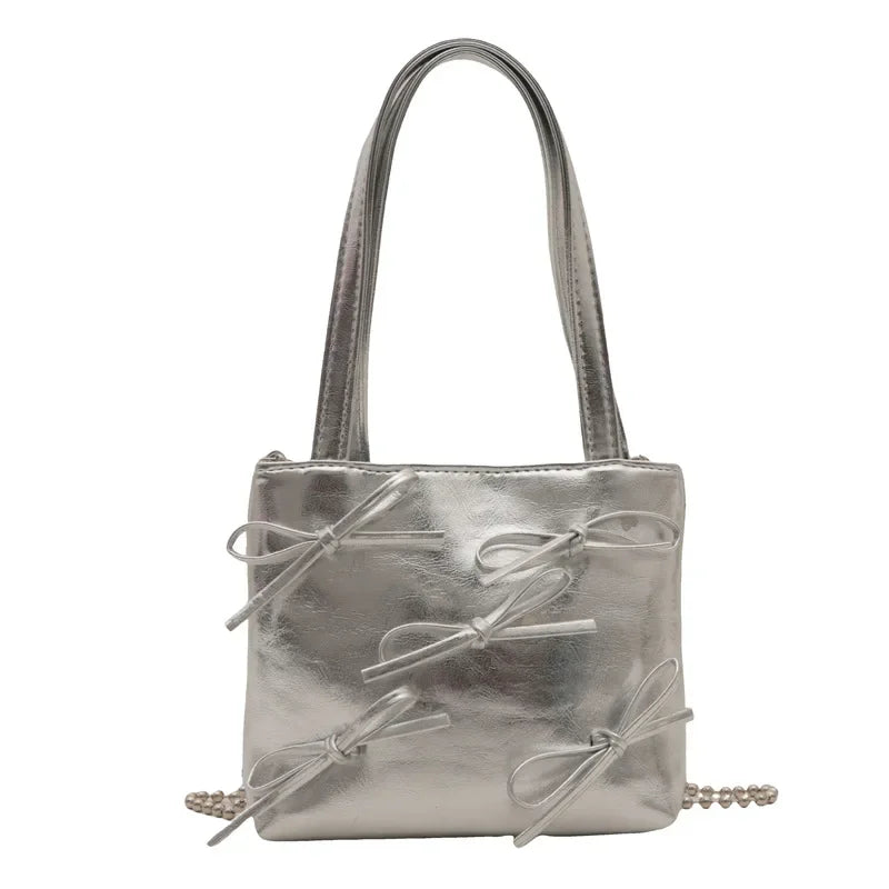 Bow Detail Mini Handbag | Women’s Chain Crossbody Purse | Elegant Evening Bag