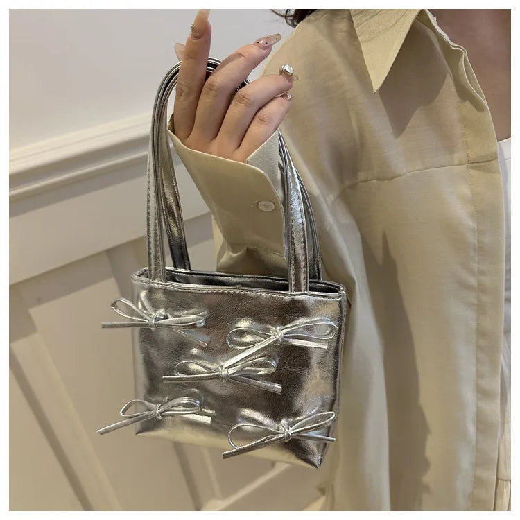 Bow Detail Mini Handbag | Women’s Chain Crossbody Purse | Elegant Evening Bag