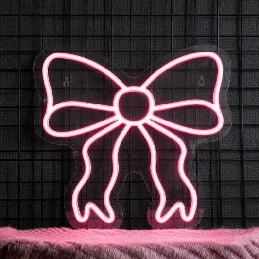 Aesthetic Neon Bow Light Decor