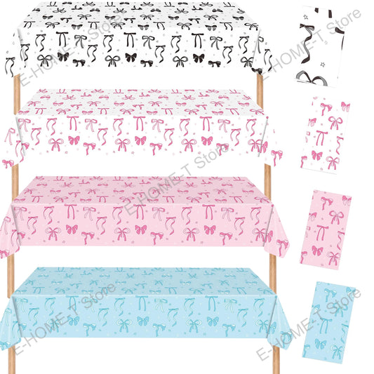 Bow Print Tablecloth – Cute Aesthetic Dining & Kitchen Table Cover