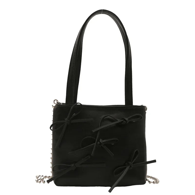 Bow Detail Mini Handbag | Women’s Chain Crossbody Purse | Elegant Evening Bag