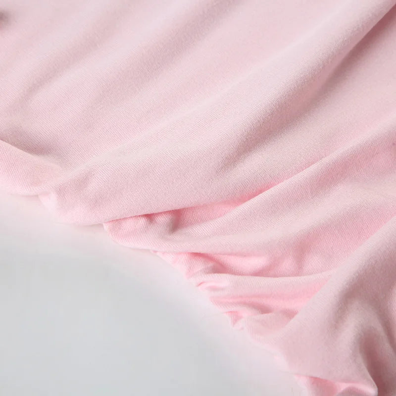 Cropped Shoulder Bow Long Sleeve Top | Women’s Fitted Crew Neck Shirt | Feminine Casual Top