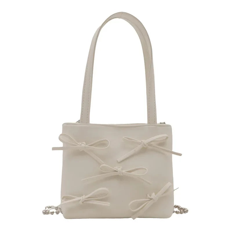 Bow Detail Mini Handbag | Women’s Chain Crossbody Purse | Elegant Evening Bag