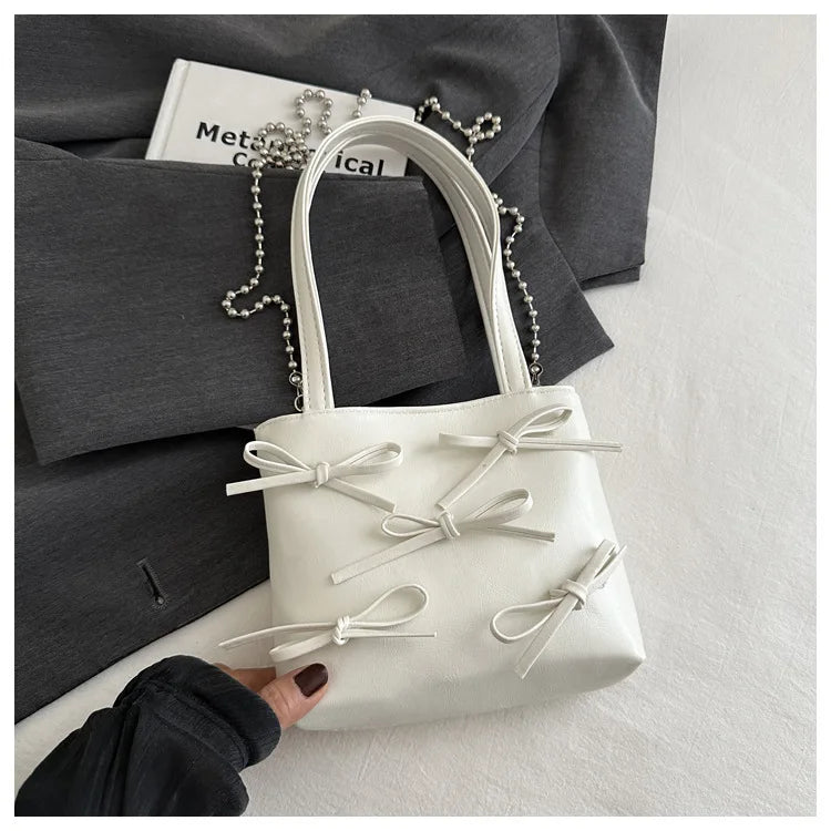 Bow Detail Mini Handbag | Women’s Chain Crossbody Purse | Elegant Evening Bag