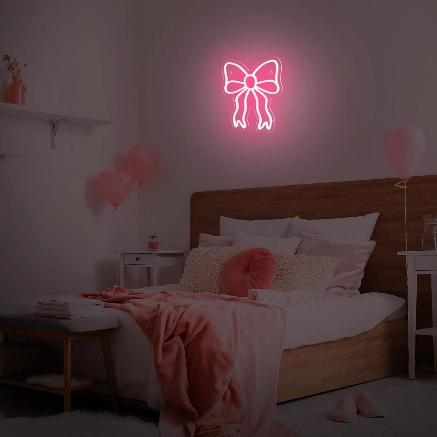 Aesthetic Neon Bow Light Decor